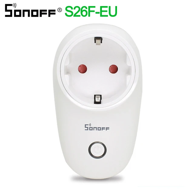 S26F-EU 1pcs Sonoff S26 Wi-Fi базовая умная розетка ЕС Беспроводная штепсельная розетка умная домашняя розетка работает с Alexa Google Assistant - Цвет: S26F-EU 1pcs