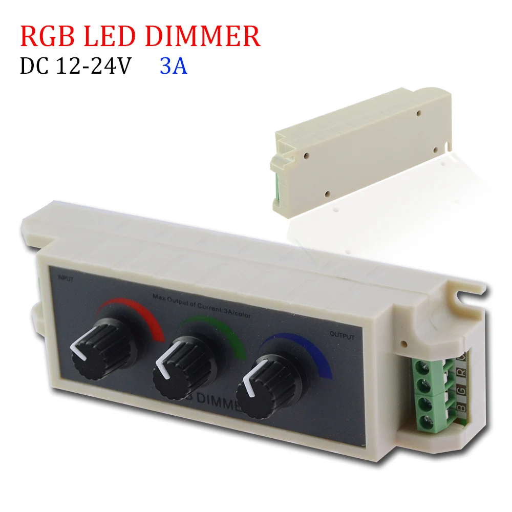 3а RGB диммер контроллер DC12 24V 3 канальный Led для гибкой ленты 3528 5050 5630|led h8|dimmer led lampled