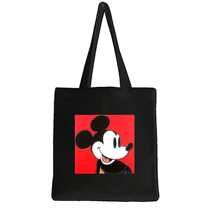 Disney Микки Маус мультфильм плюшевая женская сумка на плечо женская модная парусиновая Сумочка девушка подарок сумка шоппинг - Цвет: 7