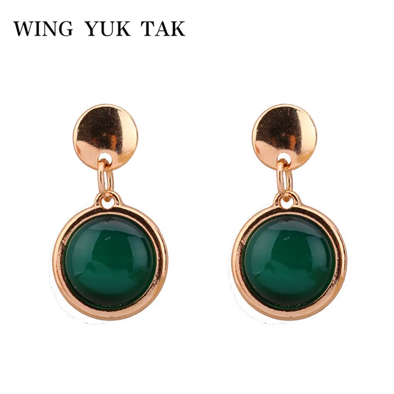 Модные простые серьги wing yuk tak красивые ювелирные изделия трендовые классические