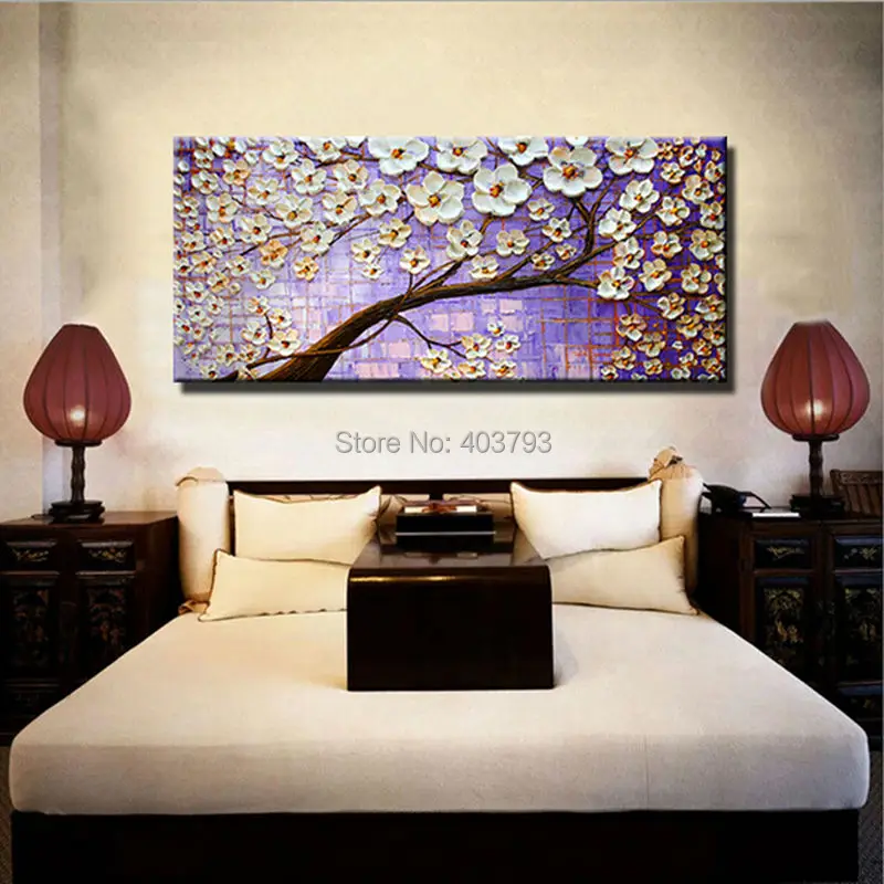 Красивая ручная работа современное искусство абстрактная живопись цветущее