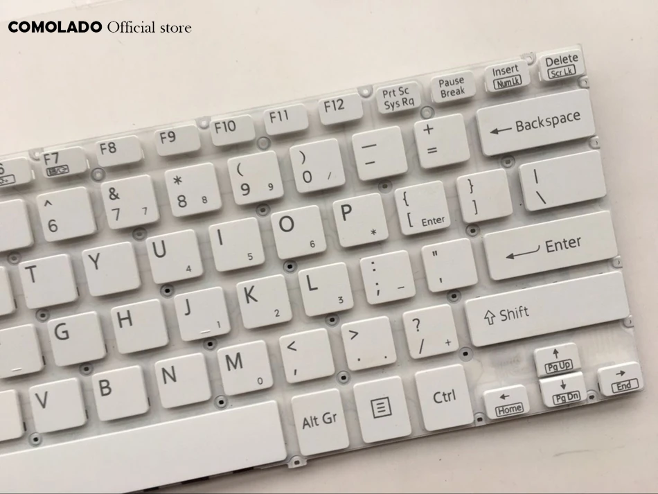 Клавиатура для ноутбука Sony Vaio SVF14 SVF14E SVF142 SVF143 SVF144 белая без рамки раскладка