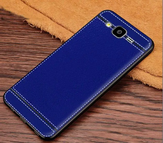Blue Винтажный Премиум кожаный мягкий ТПУ чехол с текстурой для samsung SM-G531H Galaxy Grand Prime VE G531H SM-G530H G530H G5308 SM-G531F - Цвет: Blue