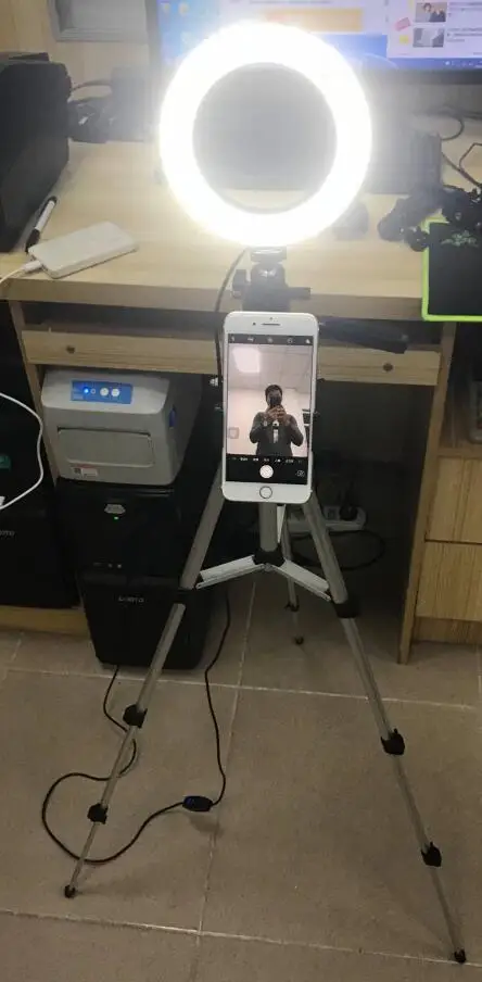 Кольцевой светильник DSLR для фотостудии селфи с регулируемой яркостью
