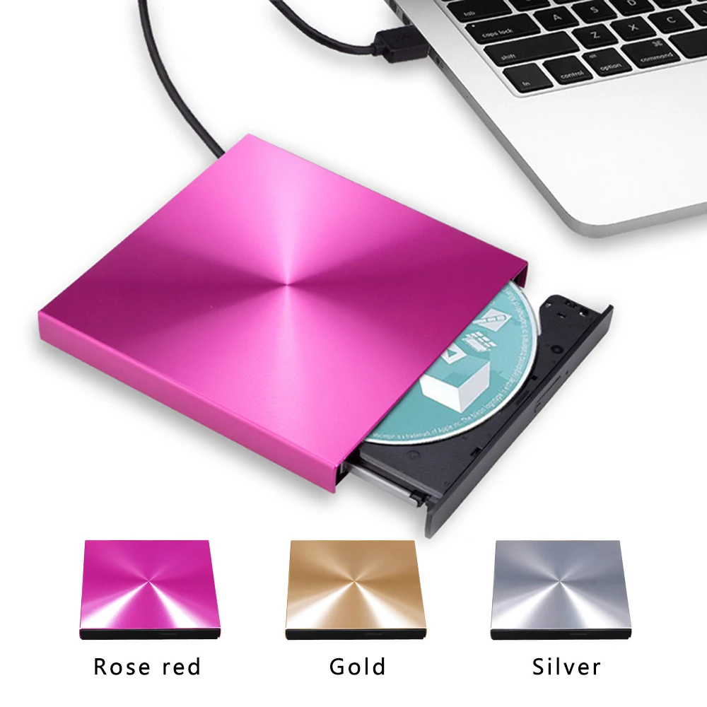 Maikou USB 3,0 алюминиевый сплав внешнее записывающее устройство для DVD CD-плеер тонкий серебряный новая модель оптического привода для ноутбука рекордер