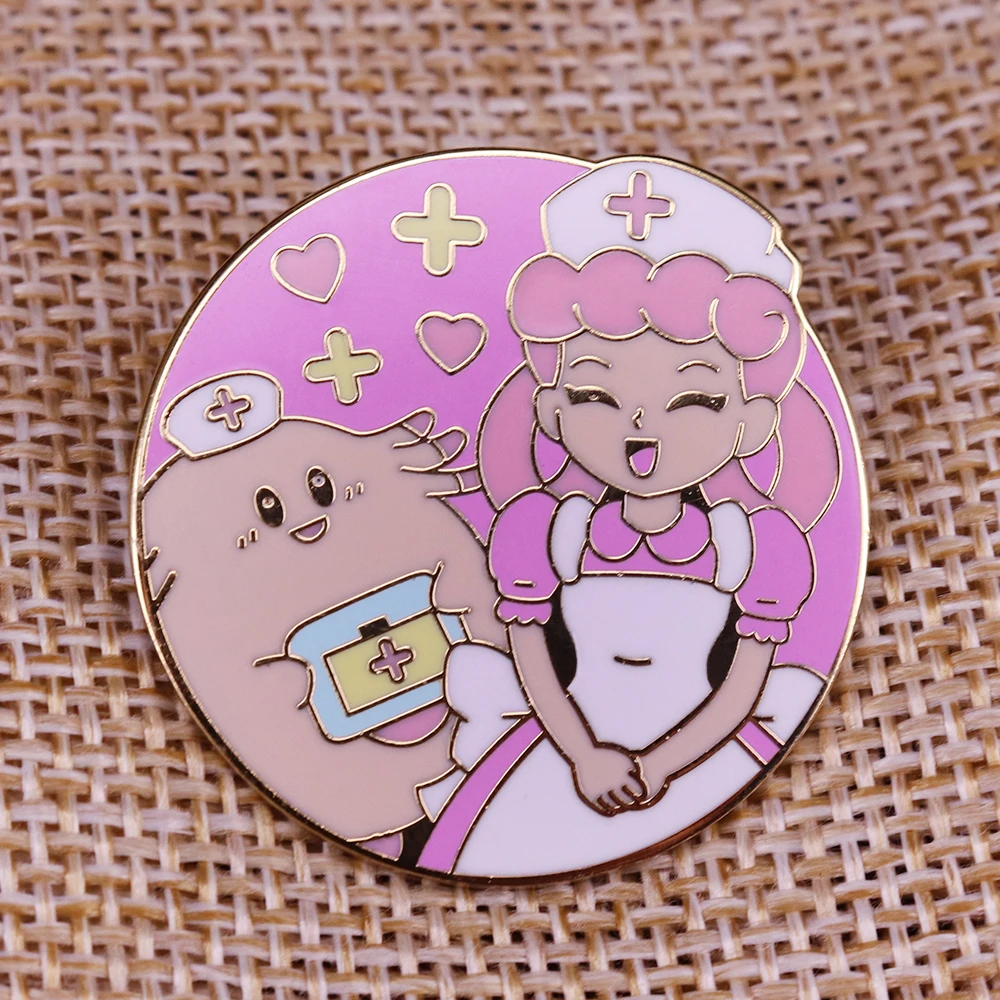 Значок с эмалью для медсестры Kokona Saionji Witch Komugi chan|Булавки и значки| |