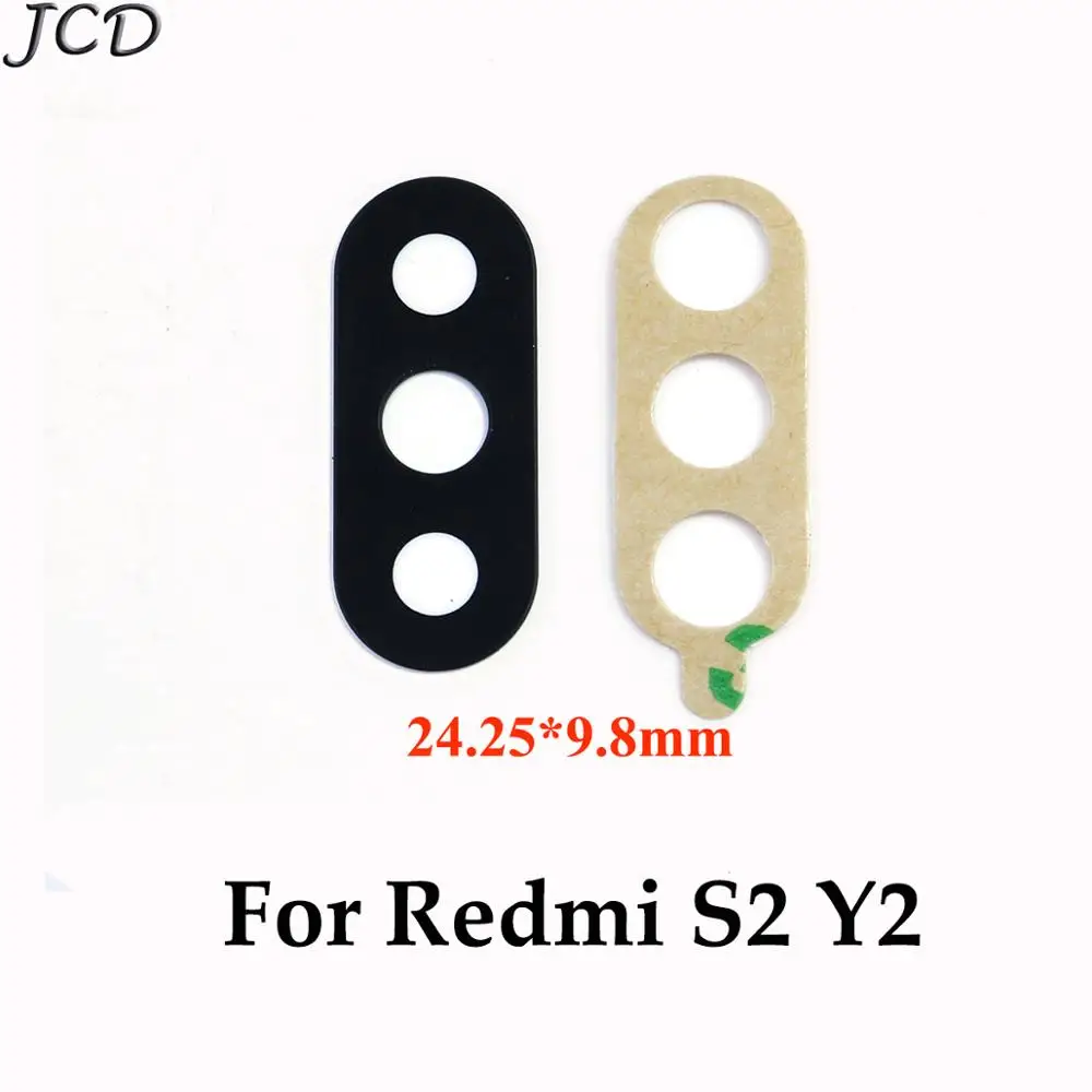 JCD задняя камера стеклянная крышка объектива для Xiaomi Redmi 6A note 6 Pro S2 Y2 2 3 4 4X 5 5A с Ahesive