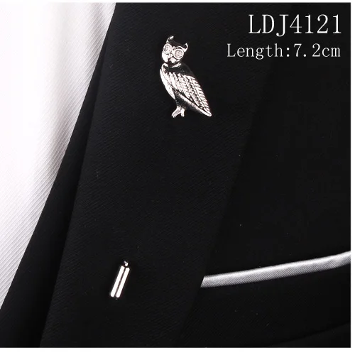 LDJ4121 Новая Серебристая булавка для одежды для Для мужчин Для женщин классический метр Зажимы для галстука Сплав Зажим для галстука костюмы булавка для галстука, воротника с украшением в виде кристаллов Бизнес Corbatas - Окраска металла: LDJ4121