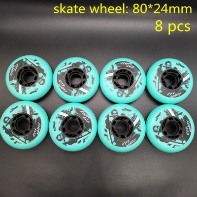 Роликовые коньки колеса 85A катания колеса ABEC-9 - Цвет: 80 mm