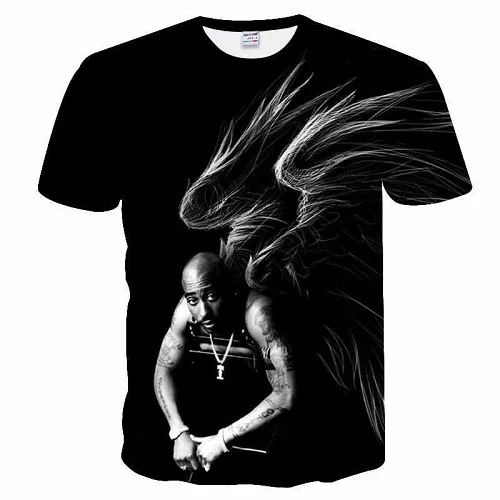 YH00746 Новая Футболка me Harajuku стильная футболка для женщин/мужчин Tupac 2pac 3d Футболка с принтом персонажа хип-хоп футболки размер Прямая - Цвет: YH00746