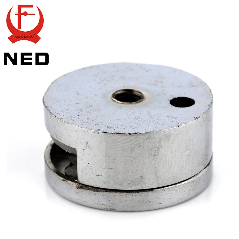 Круглые зеркальные стеклянные зажимы оцинкованные полки из сплава с поддержкой