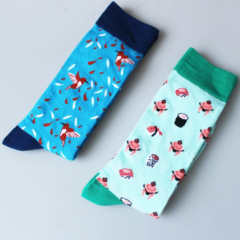 Носки для взрослых размер: красная птица летающие перья Avadavat роза Финч сумо борец