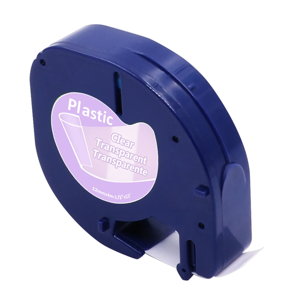4 шт./лот лента DYMO letratag 12267 (16952 16951 12268) Черный на прозрачном пластике (4 м * 12 мм)