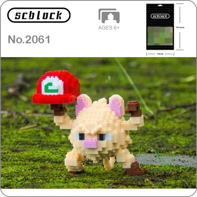 SC Pocket Monster Gengar Gastly Hitmonlee Haunter Hitmonchan Ivysaur Corphish мини-конструктор с бриллиантами, маленькие блоки, игрушки, новинка, сумки - Цвет: Mankey