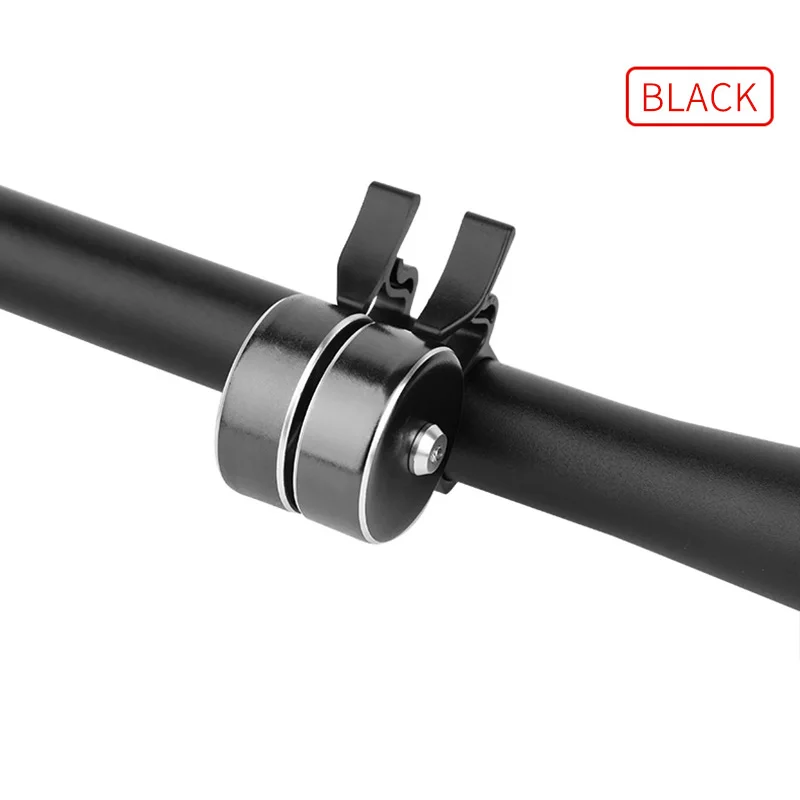 black 120dB громкий велосипедный Звонок с двойным щелчком MTB дорожный кольцо для велосипеда Рог Открытый безопасности велосипеды сигнализация алюминиевый сплав RR7045 - Цвет: black