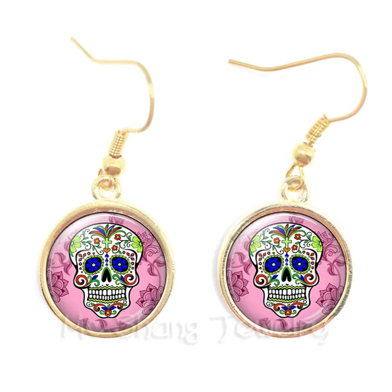 Женские серьги-гвоздики со стеклянным куполом 16 мм