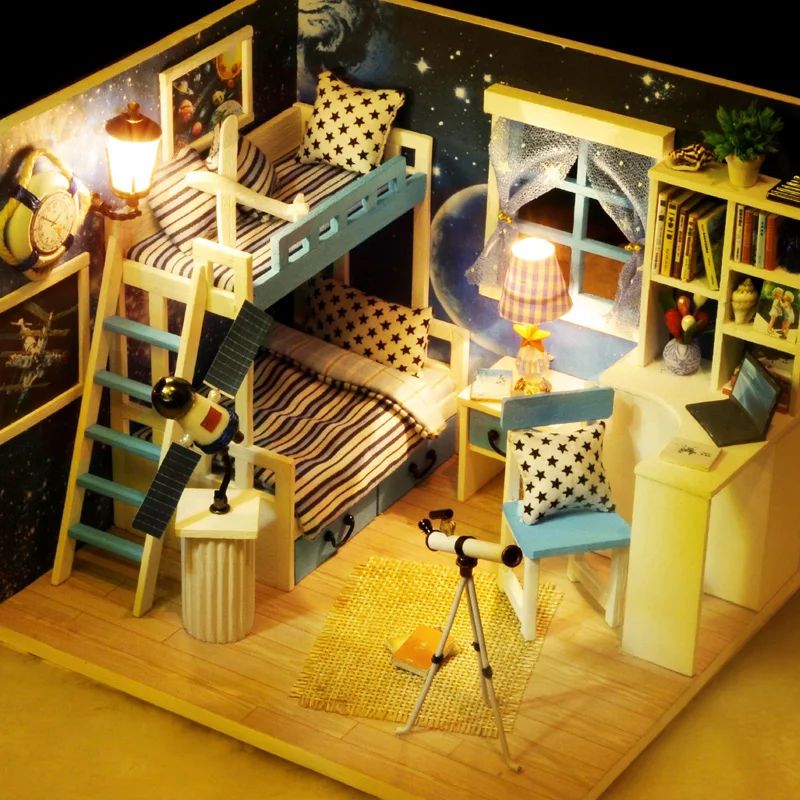 Кукольный домик сделай сам деревянные домики космическая Вселенная мебель