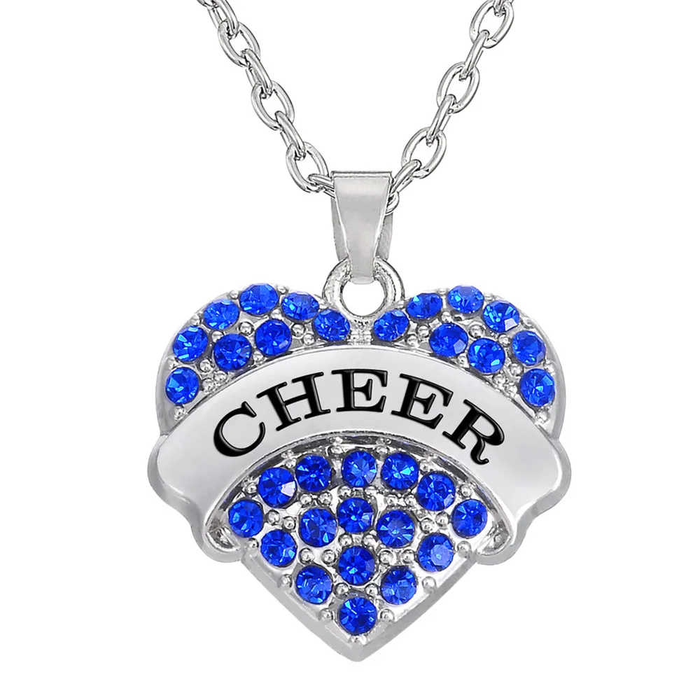 Женский кулон в виде букв Teamer ожерелье форме сердца с кристаллами подарочное для