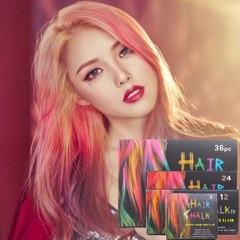 Мягкие Мелки краска для волос Окрашивание Мел временные Тушь ресниц