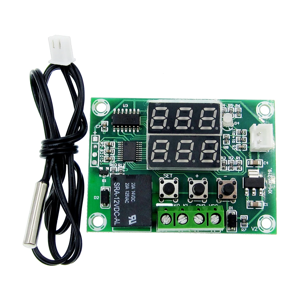 XH-W1219 DC 12V Dual LED Digital Display Thermostat Temperature Controller Regulator Switch Control Relay NTC Sensor Module | Электроника