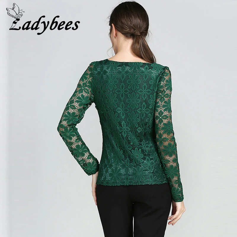 Willstage Women XXXXXL Plus size T-shirts Long Sleeve Lace Tops oversize 5XL Shirt Floral Casual Slim Tee 2019 Autumn Clothing | Женская