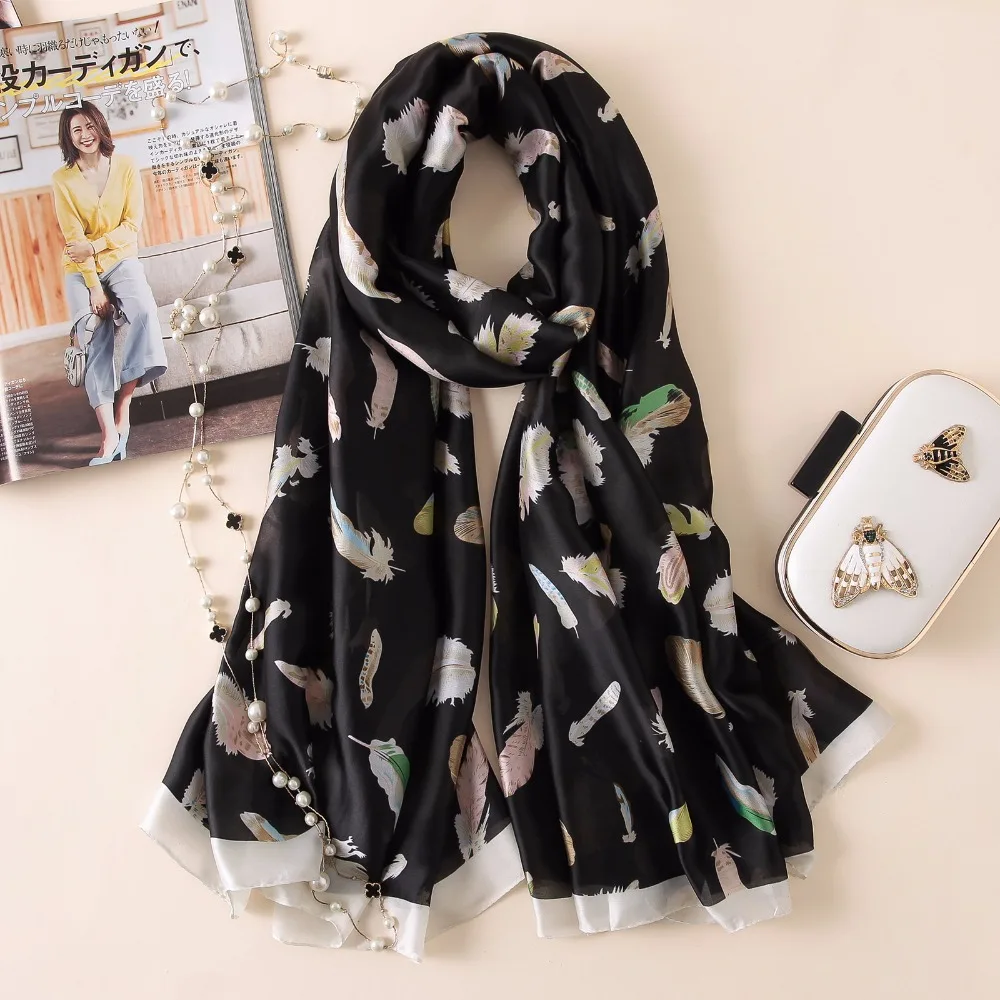 2019 New Fashion Scarf Feather Scarves Pashmina Glitter Shawl Wrap Muslim Hijab For women's scarves poncho |