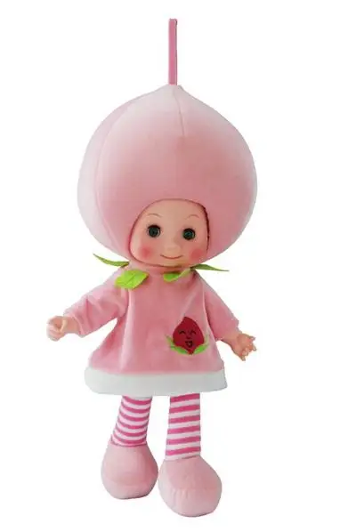 peach 50 см кукла в костюме фрукта Возрожденный плюшевые музыка мягкая игрушка мягкие игрушки для Детские куклы-Новорожденные Коллекционная Готовая детская игрушка - Цвет: peach
