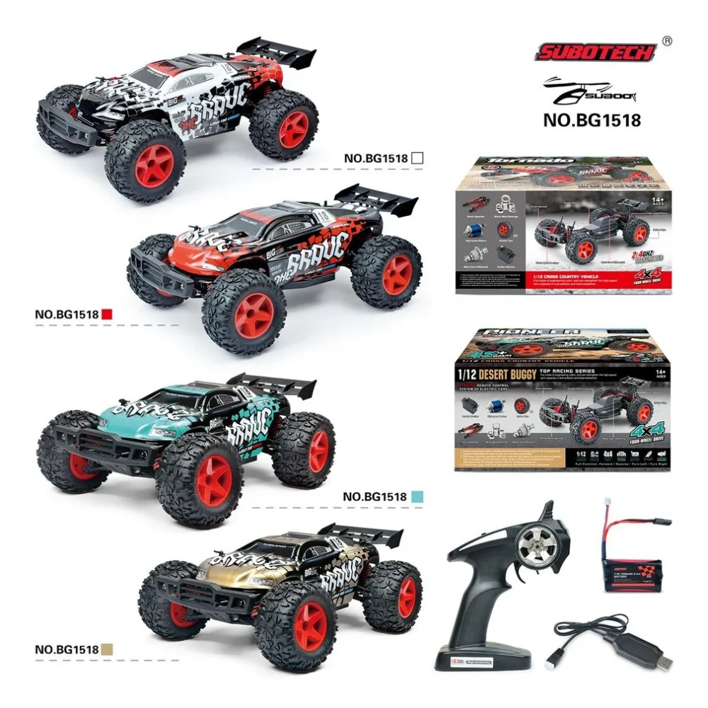 2018 поступление RC автомобиль оригинальный SUBOTECH BG1518 1:12 2 4 г 4WD 45 км/ч высокое