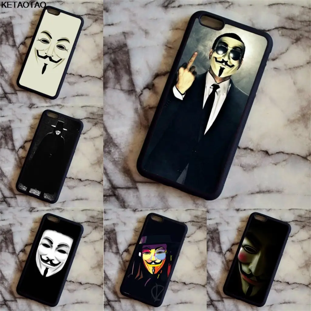 Чехол KETAOTAO Guy Fawkes Anonymous Mask для телефона Samsung S3 S4 S5 S6 S7 S8 S9 PLUS Note 4 5 7 8 мягкий ТПУ
