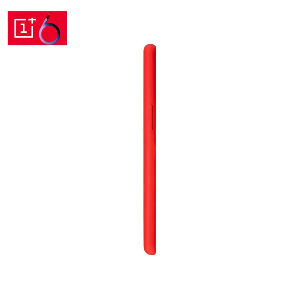 Оригинальный чехол OnePlus 6 оригинальный официальный Силиконовый красный для