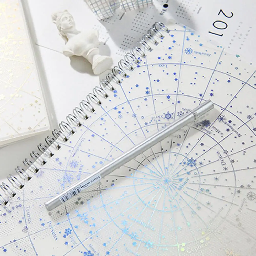 Новый звездное небо горячее тиснение Серебряная Лазерная катушка записная
