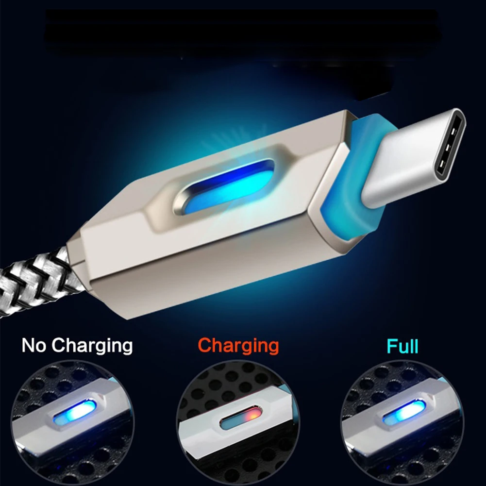 Android Type C Lights UV Cable Charging Data Line Fast Micro USB | Электроника