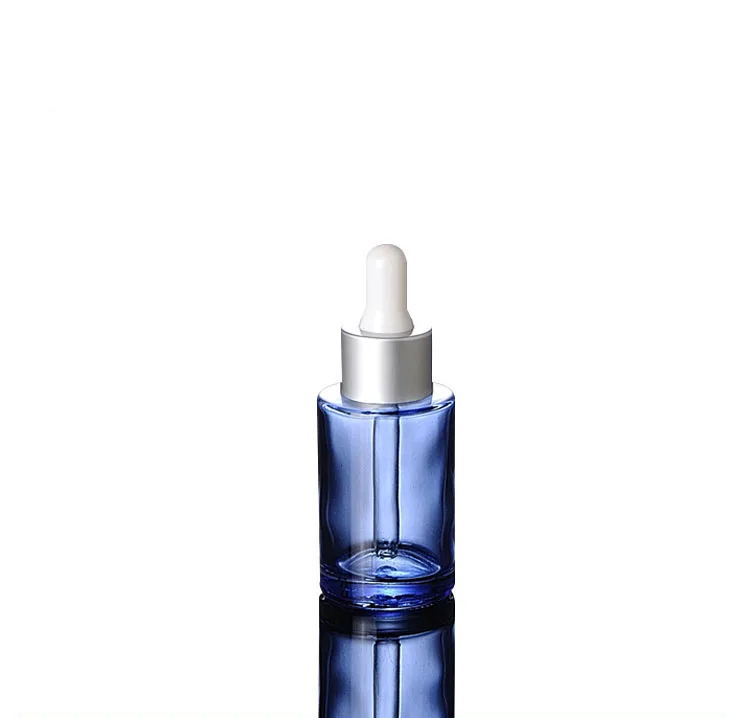 

300pcs/lot 30ml Blue Glass Dropper Bottle Refillable Tea Tree Oil Essential Aromatherapy Perfume Container Liquid Pipette Bottle
