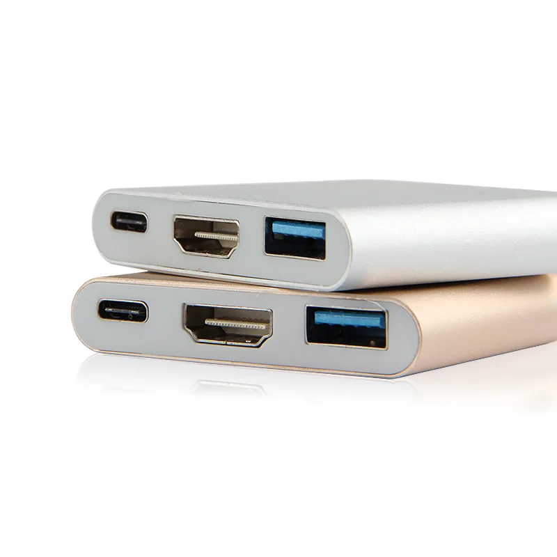 USB концентратор 3 в 1 с портом 2018 Type C на 4K HDMI|USB-хабы| |