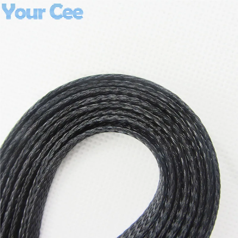 1 м Sheathing автомобильный провод нейлоновый плетеный кабель 8 мм черный|nylon braided cable