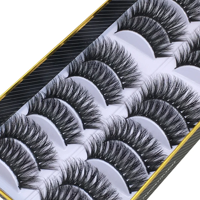Новые 10 пар 3D норковые накладные ресницы Многослойные толстые длинные пушистые ресницы для глаз макияж ресница ручной работы Инструменты для наращивания