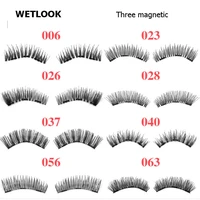 three magnetic 3d false fake eyelashes reusable fashion magnet lashes eye lashes extension ultra thinner makeup tools c191