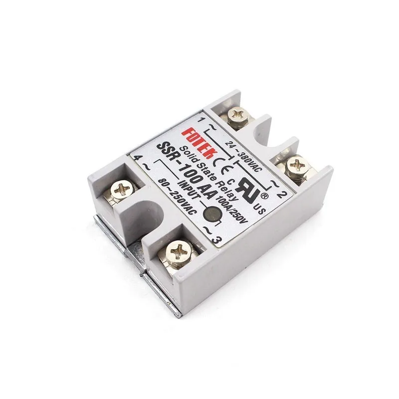 Твердотельное реле 12 В 24 Φ 60A 80A 100A 3-32v AC TO 24-380v SSR 60AA 80AA 100AA Rele источник питания |