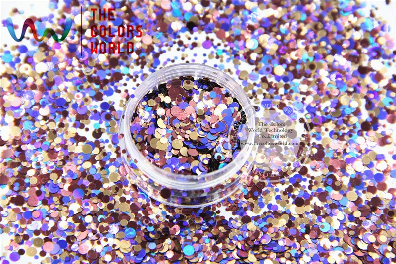 RAM321 249 смешивание цветов точечные фигуры круглые Блестки для дизайна ногтей гель