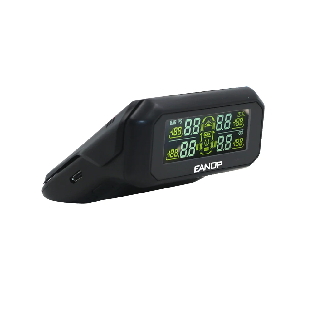 EANOP S600 на солнечных батареях USB TPMS автомобильный контроль давления в шинах сигнализация давление безопасный монитор 4 шт. внешние/внутренние датчики давления в шинах