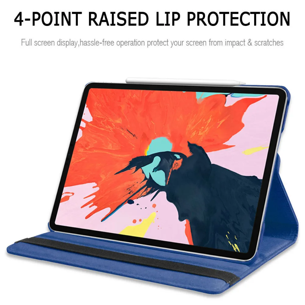 Чехол для iPad Pro 11 дюймов 2018 поддержка зарядки карандашей 360 градусов вращающийся