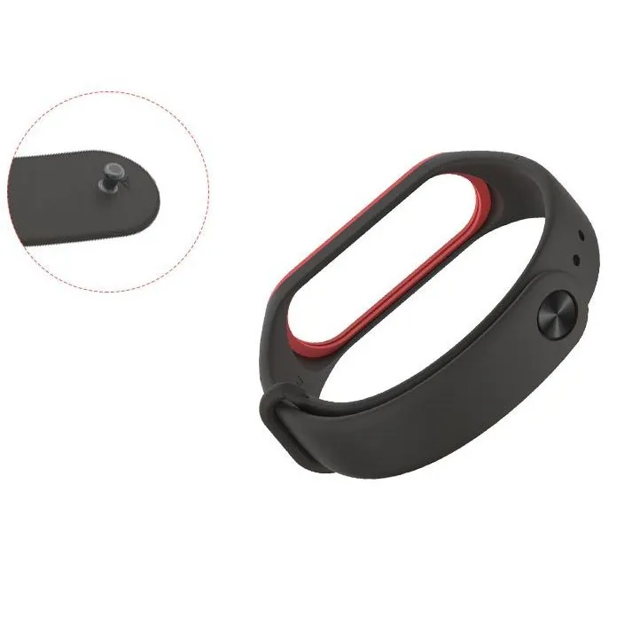 Ремешок силиконовый для Mi Band 3 двухцветный спортивный фитнес браслет Xiaomi