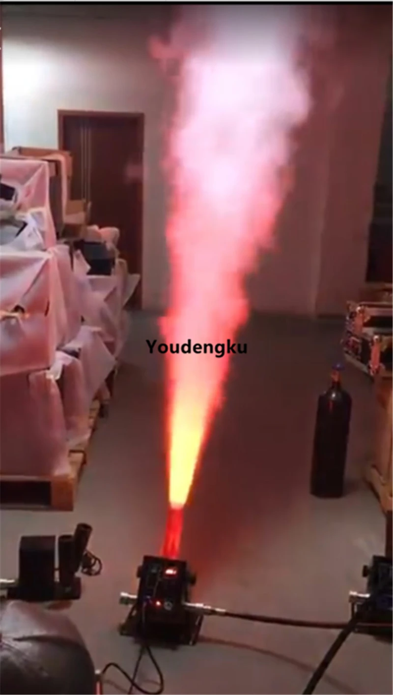 6 pieces Stage performance led co2 jet smoke machine 12*3W RGB 3in1 LED CO2 Jet color fog for wedding | Освещение