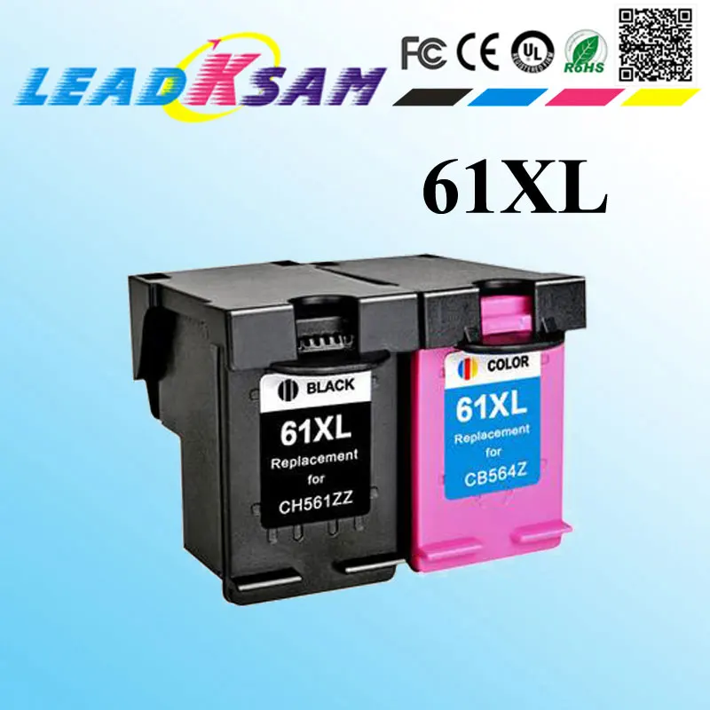 2 чернильные картриджи Pk совместим с принтером hp61 XL Envy 4500 4504 5530 Officejet 2620