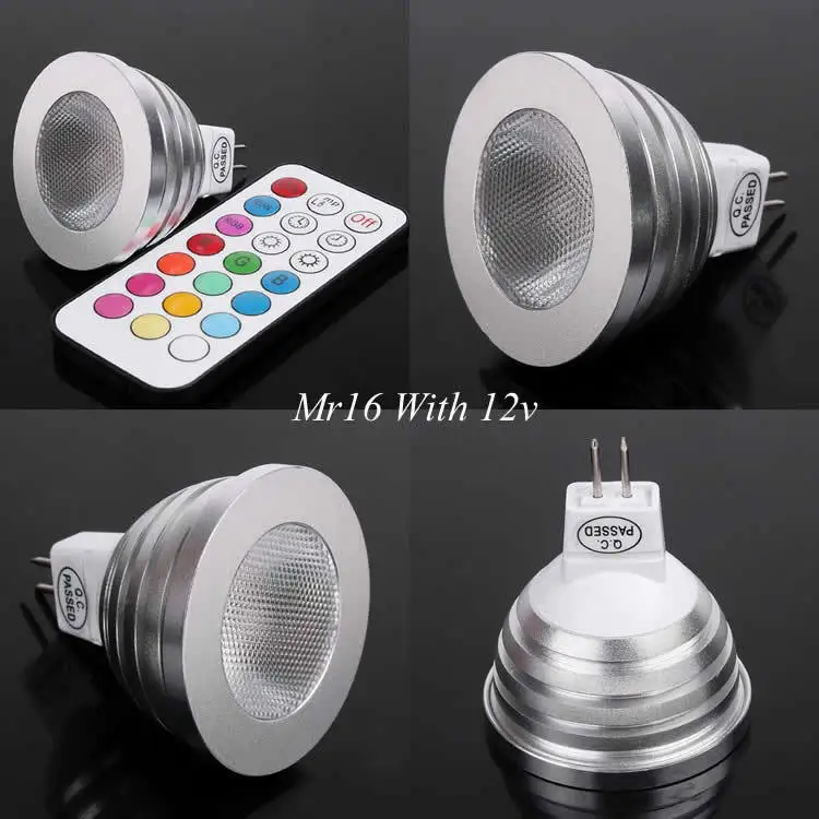 5 Вт GU10 Mr16 E27 RGB Светодиодный прожектор 16 цветов Лампа для изменения света AC110 245v