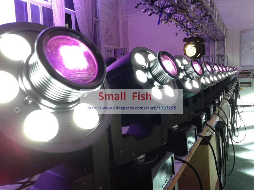 2xLot White 30W LED Spot Moving Head Light + 48W RGBW Led Beam Wash Strobe Par USA Luminums DJ Disco DMX Control Lights | Лампы и