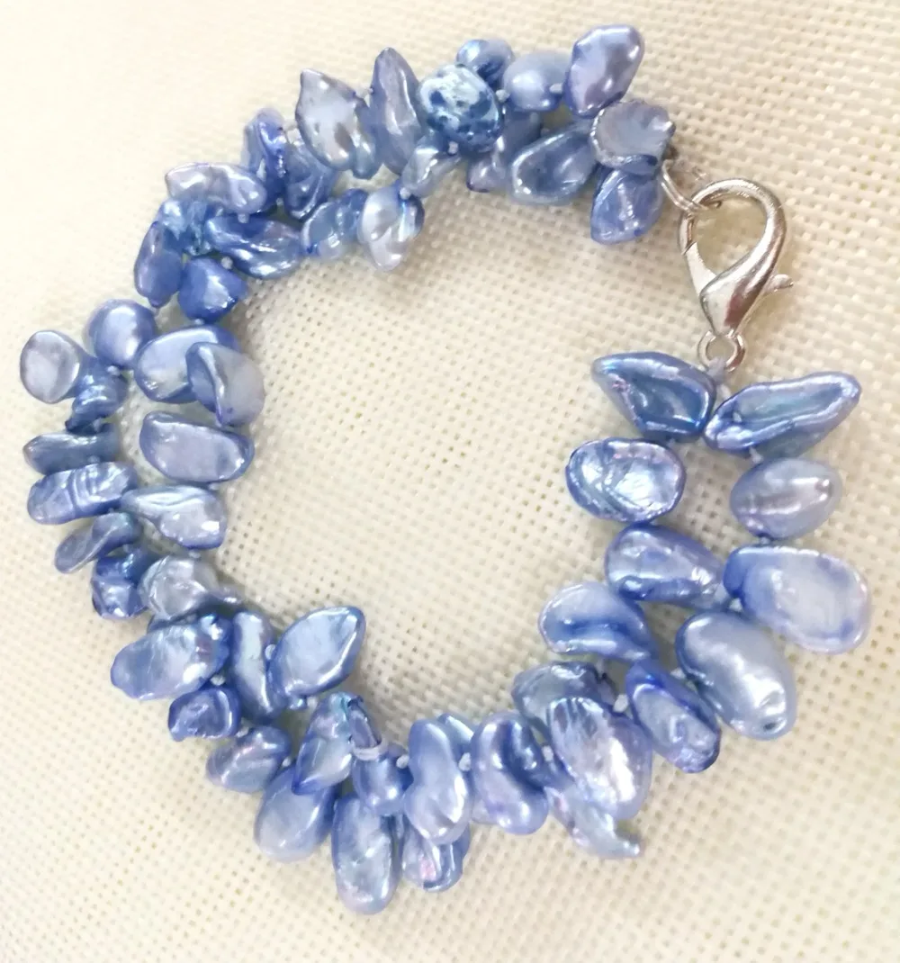 Браслет женский двухрядный с пресноводным жемчугом 10 мм