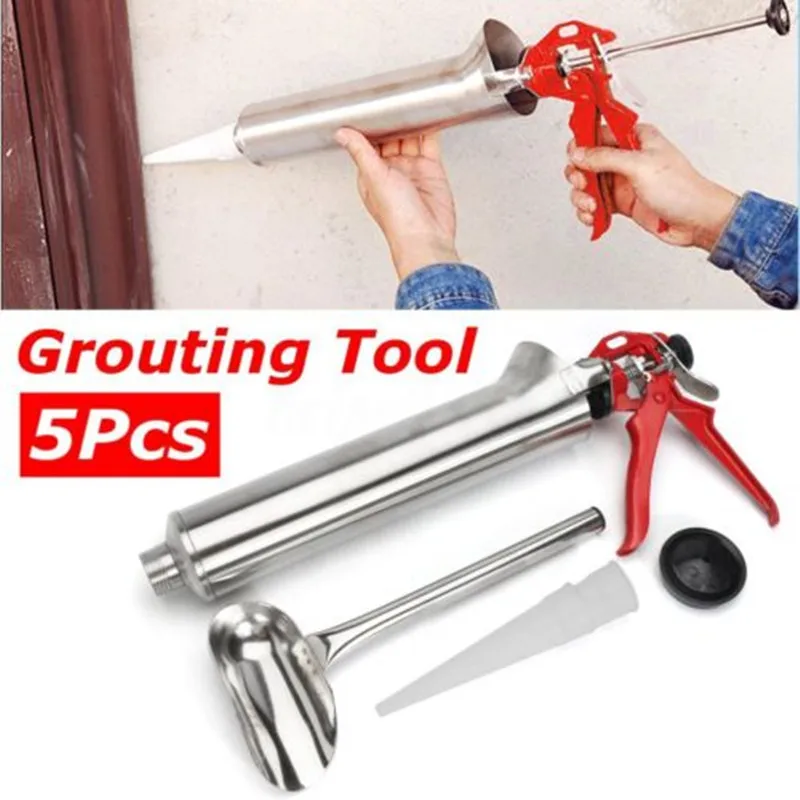 

HUAFENG BIG ARROW Stainless Steel Mortar Pointing Grouting Gun Sprayer Applicator Tile Brick Stone