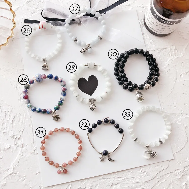 Женский браслет классический хромированный милый студенческий|Плетеные