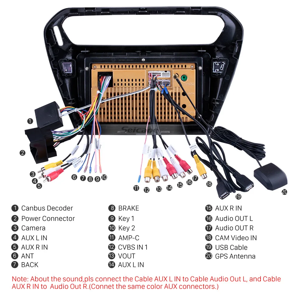 Seicane Android 8,1 9 дюймов Автомобильный DVD мультимедийный плеер для Citroen Elysee Peguot 301 013 gps Wifi Поддержка TPMS DVR USB